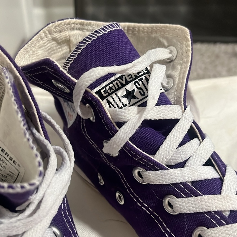 Bright Purple Hightop Converse 7.5
